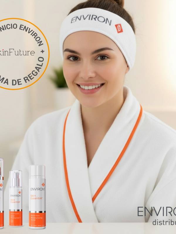 Pack Inicio Environ con rutina básica facial: limpiador hidratante, tónico y diadema de regalo