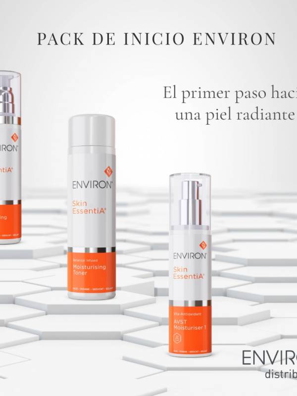 Rutina facial Environ Skin EssentiA nivel 1 con limpiador en gel, tónico y crema hidratante