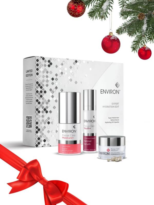 Estuche de hidratación ENVIRON con Super Moisturiser, Retinol Serum e Hydrating Oil Capsules.