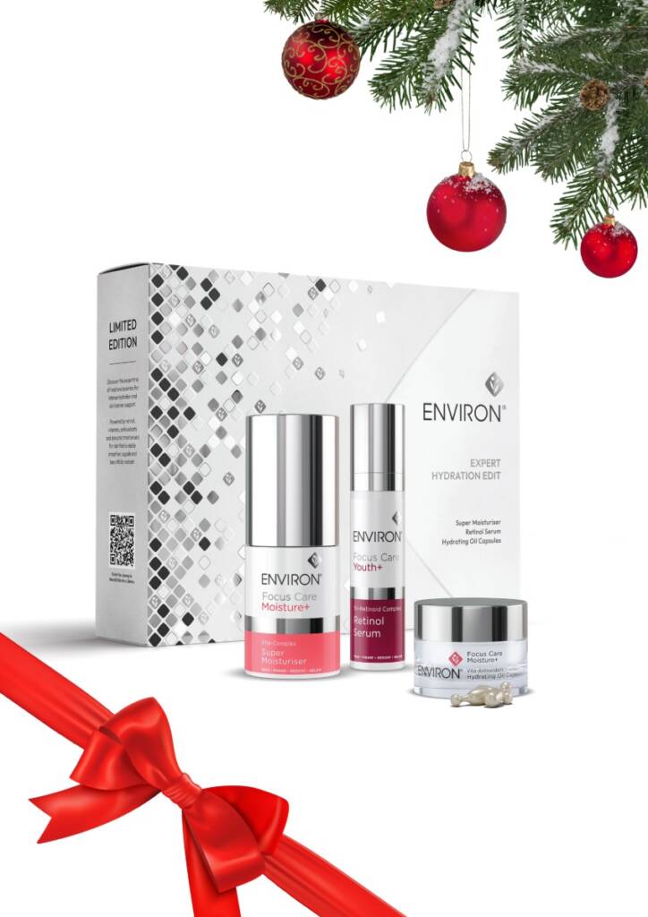 Estuche de hidratación ENVIRON con Super Moisturiser, Retinol Serum e Hydrating Oil Capsules.